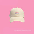 Unstructured 100% cotton fabric baseball hat